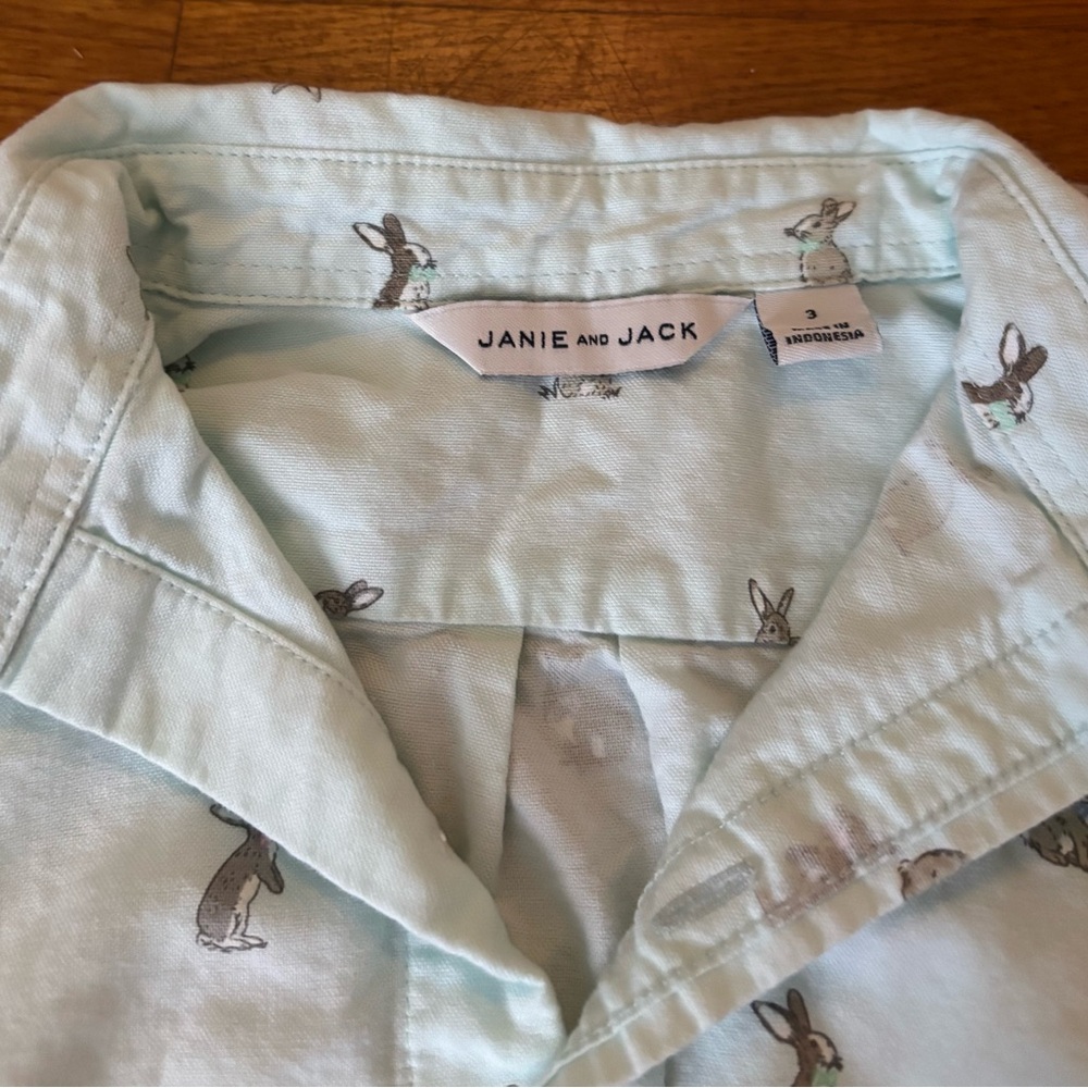 Janie and Jack 3T Boys Pastel Button Down Easter Shirt Spring Outfit - Picture 8 of 8